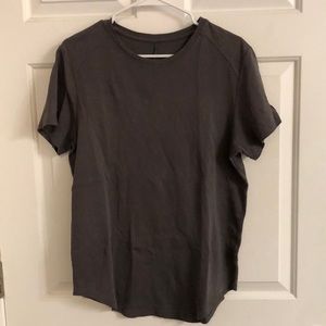 Alphalete LUX Scoop Tee - Charcoal